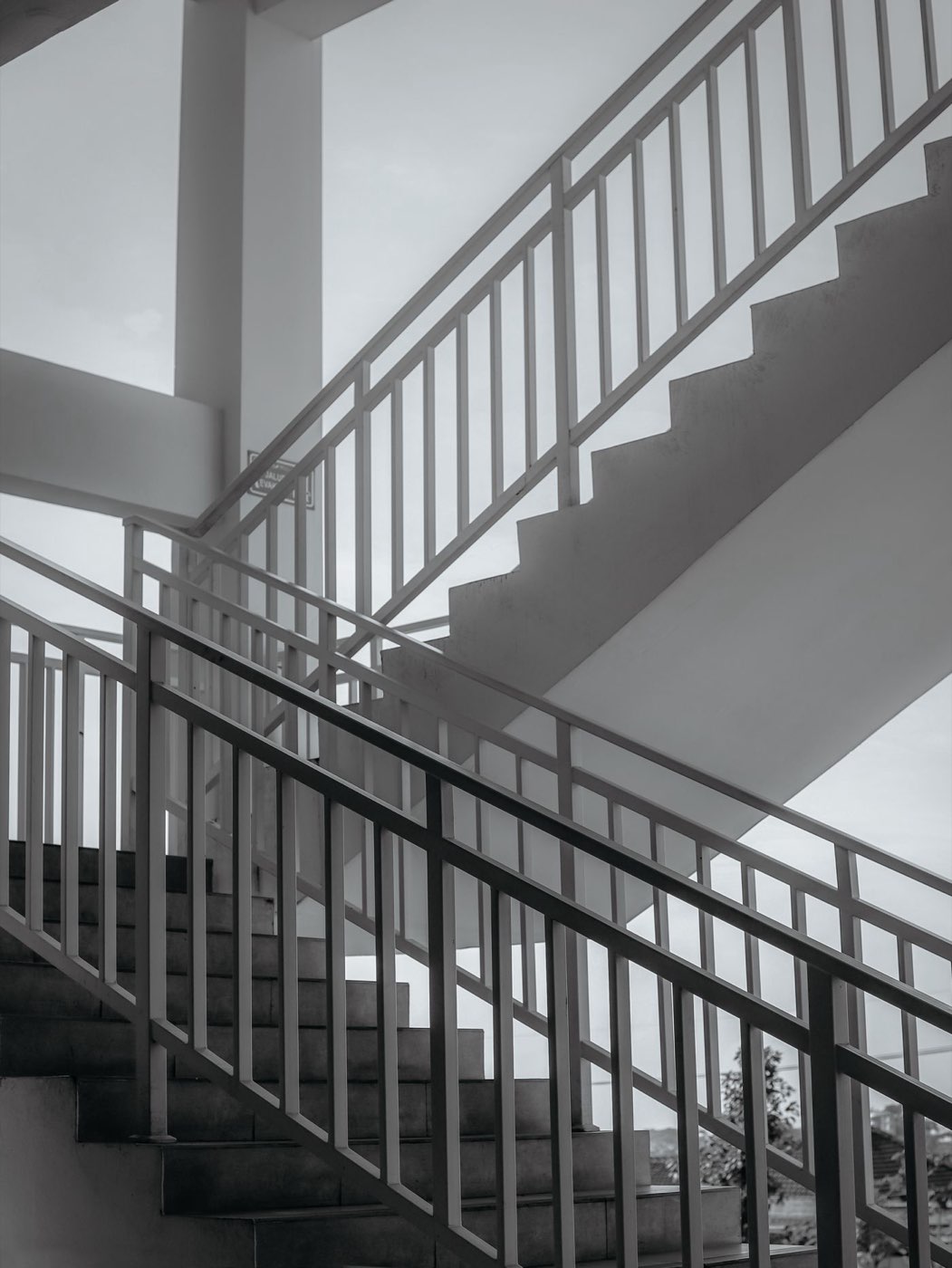Stairwell and landings in a residential building